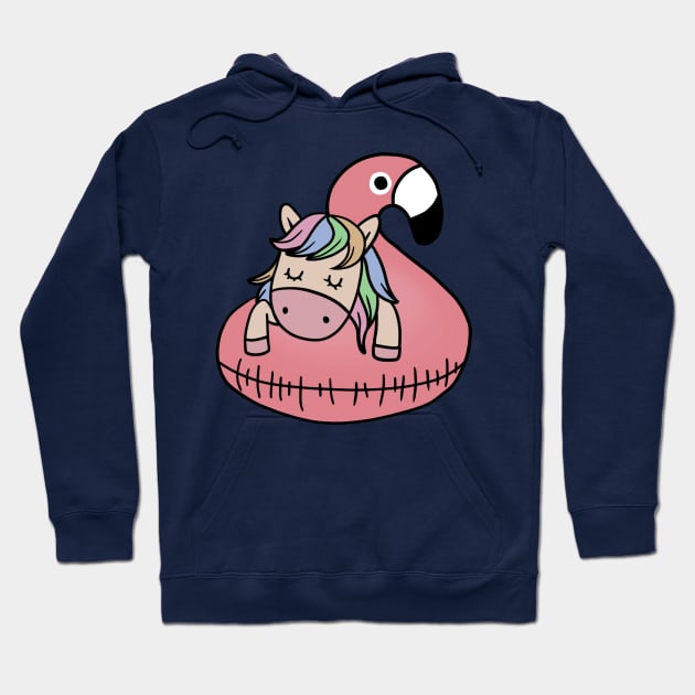 flamingo unicorn Hoodie by masbroprint